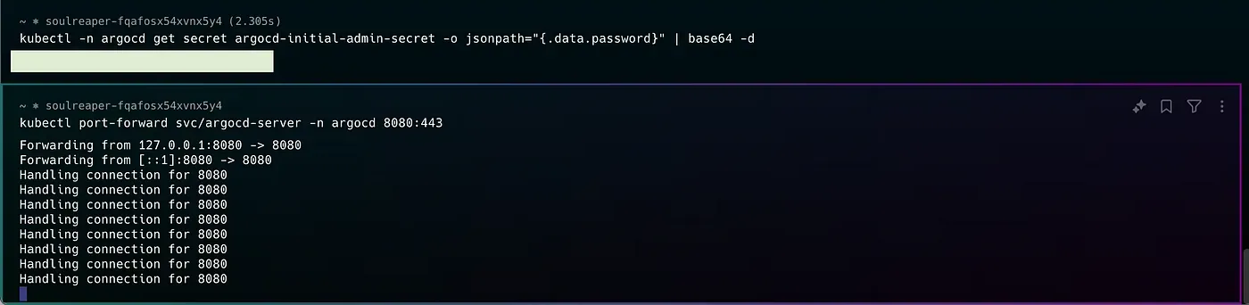 Generating password for ArgoCD &#x26; Port Forwarding